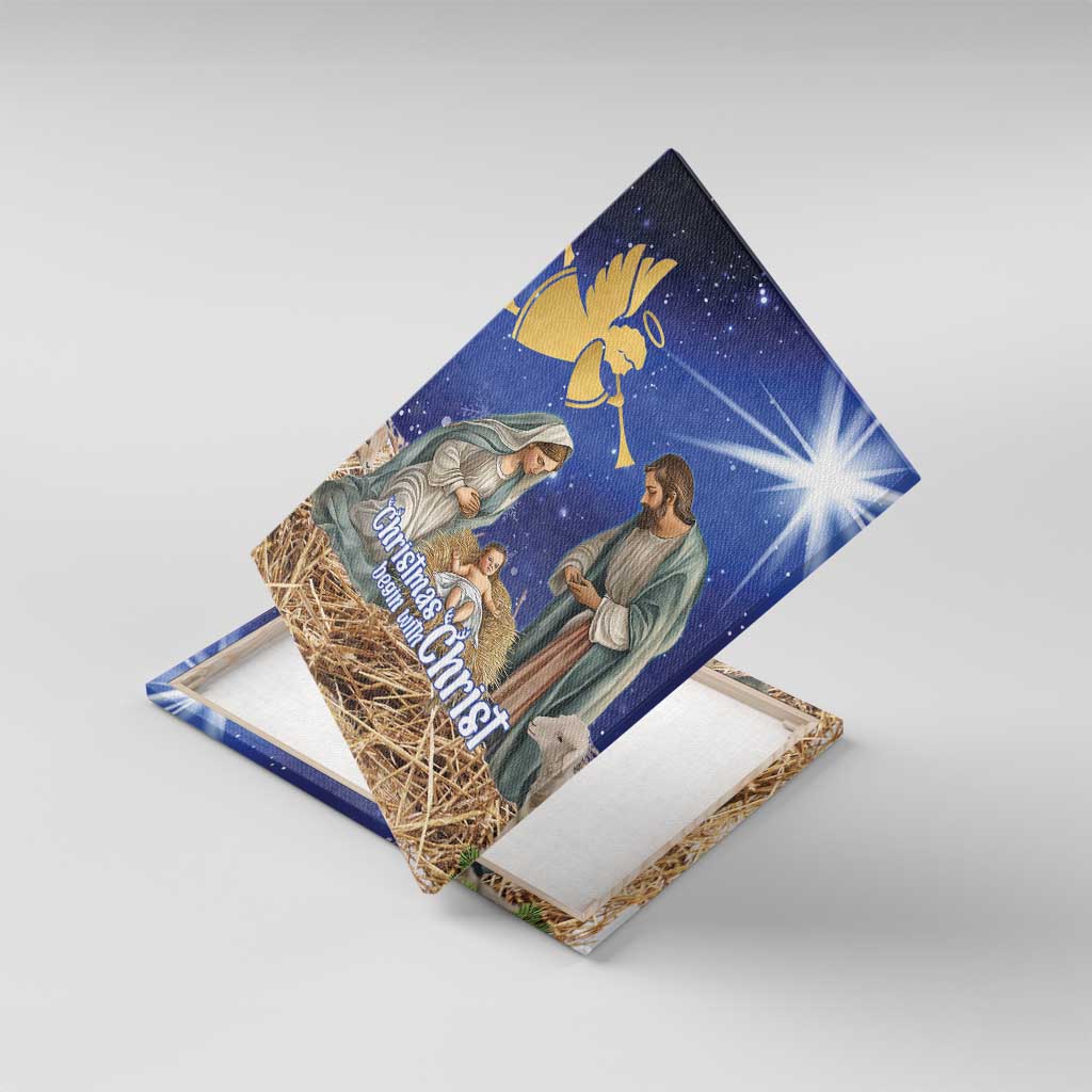 Lithuania Christmas Canvas Wall Art Chistmas Begin With Christ - Wonder Print Shop