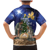 Lithuania Christmas Family Matching Mermaid Dress and Hawaiian Shirt Chistmas Begin With Christ - Wonder Print Shop