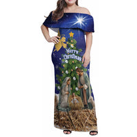 Lithuania Christmas Family Matching Off Shoulder Maxi Dress and Hawaiian Shirt Chistmas Begin With Christ - Wonder Print Shop