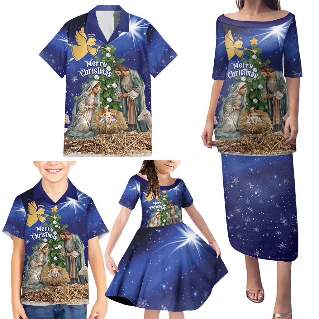 Lithuania Christmas Family Matching Puletasi and Hawaiian Shirt Chistmas Begin With Christ - Wonder Print Shop