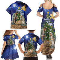 Lithuania Christmas Family Matching Summer Maxi Dress and Hawaiian Shirt Chistmas Begin With Christ - Wonder Print Shop