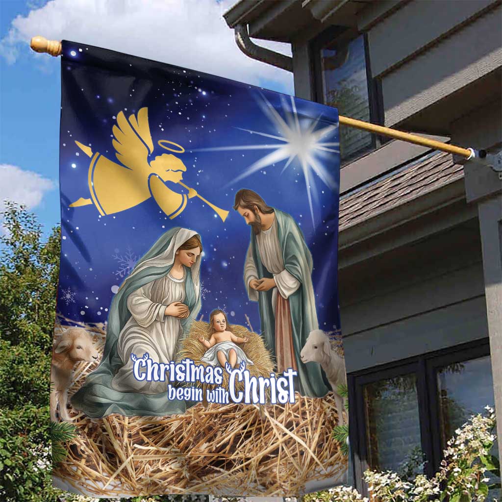 Lithuania Christmas Garden Flag Chistmas Begin With Christ - Wonder Print Shop