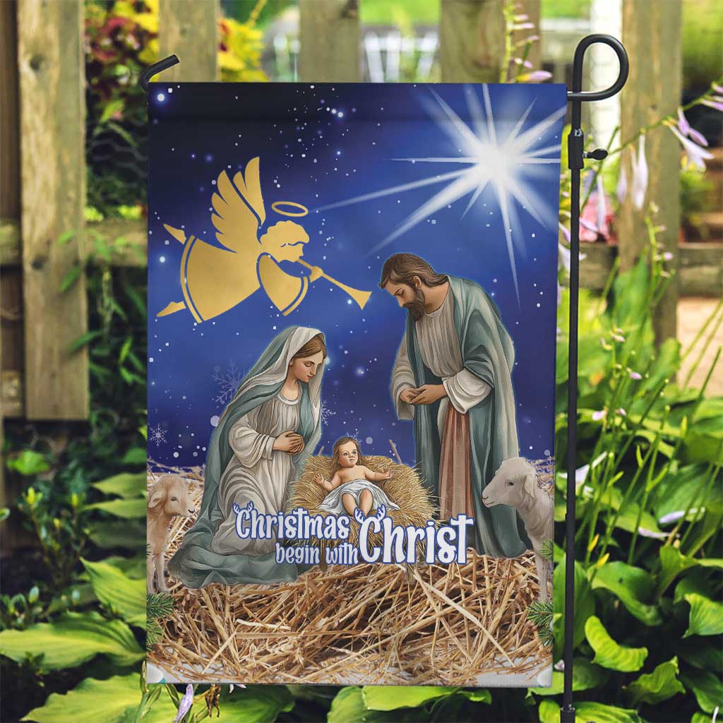 Lithuania Christmas Garden Flag Chistmas Begin With Christ - Wonder Print Shop