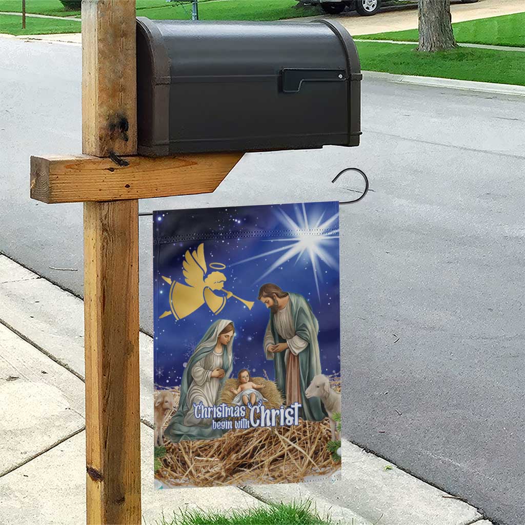 Lithuania Christmas Garden Flag Chistmas Begin With Christ - Wonder Print Shop