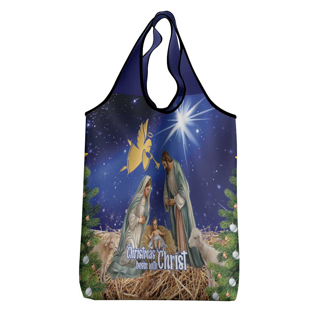 Lithuania Christmas Grocery Bag Chistmas Begin With Christ