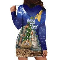 Lithuania Christmas Hoodie Dress Chistmas Begin With Christ - Wonder Print Shop