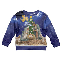 Lithuania Christmas Kid Ugly Christmas Sweater Chistmas Begin With Christ - Wonder Print Shop