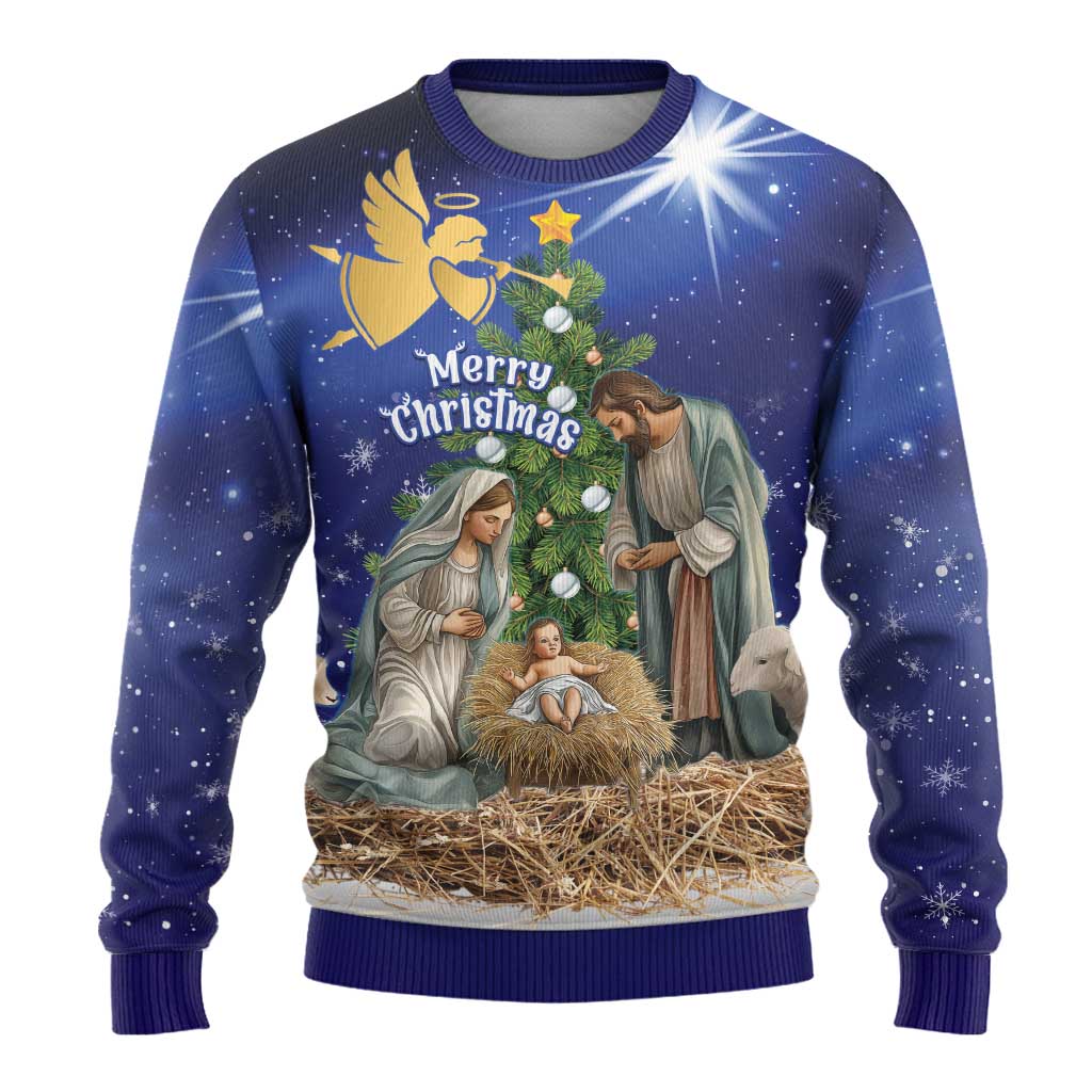 Lithuania Christmas Ugly Christmas Sweater Chistmas Begin With Christ - Wonder Print Shop
