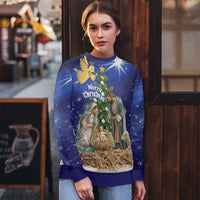 Lithuania Christmas Ugly Christmas Sweater Chistmas Begin With Christ - Wonder Print Shop