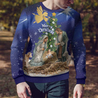 Lithuania Christmas Ugly Christmas Sweater Chistmas Begin With Christ - Wonder Print Shop