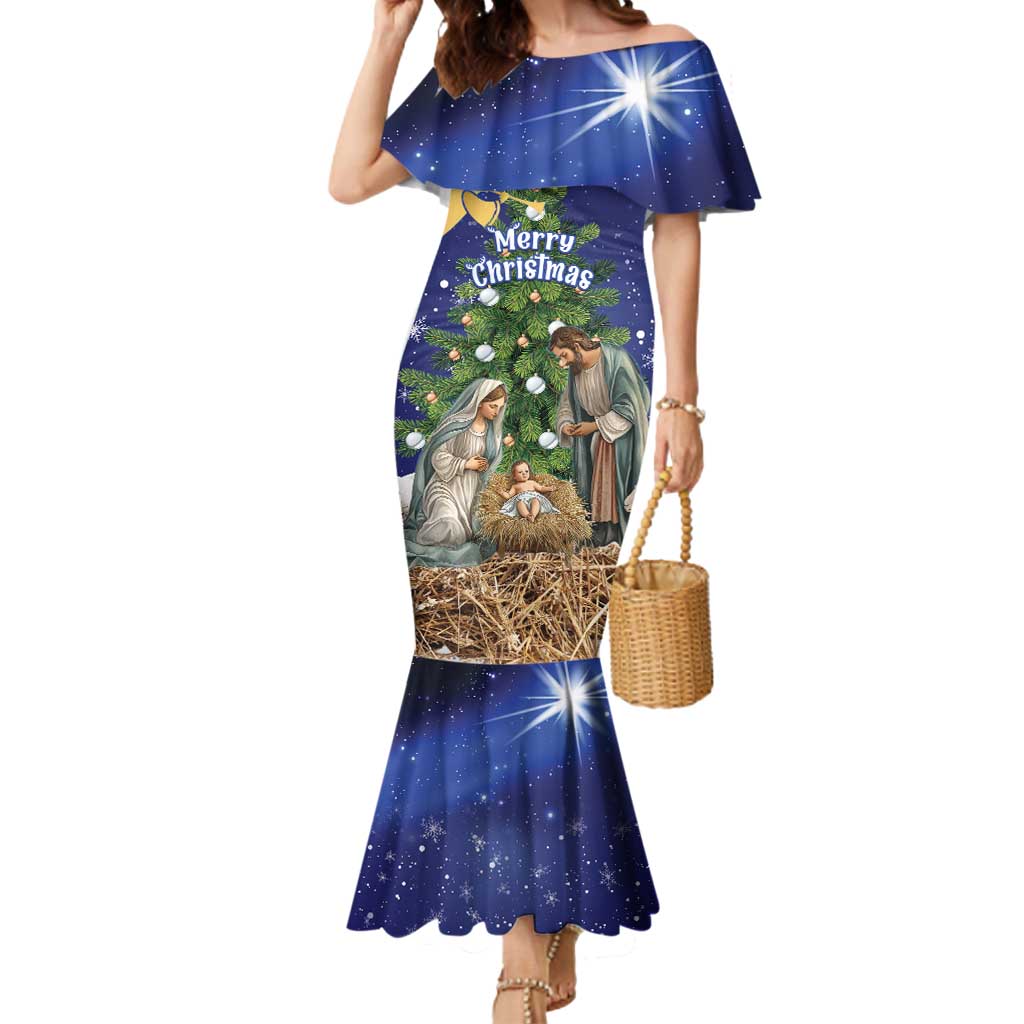 Lithuania Christmas Mermaid Dress Chistmas Begin With Christ - Wonder Print Shop