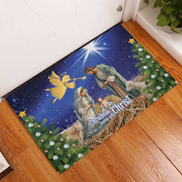 Lithuania Christmas Rubber Doormat Chistmas Begin With Christ - Wonder Print Shop