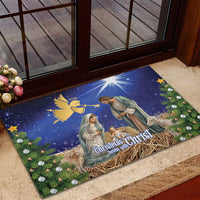 Lithuania Christmas Rubber Doormat Chistmas Begin With Christ - Wonder Print Shop