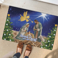 Lithuania Christmas Rubber Doormat Chistmas Begin With Christ - Wonder Print Shop