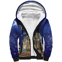 Lithuania Christmas Sherpa Hoodie Chistmas Begin With Christ - Wonder Print Shop