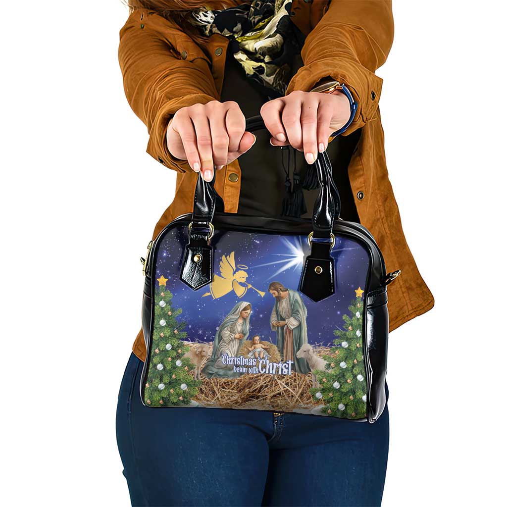 Lithuania Christmas Shoulder Handbag Chistmas Begin With Christ