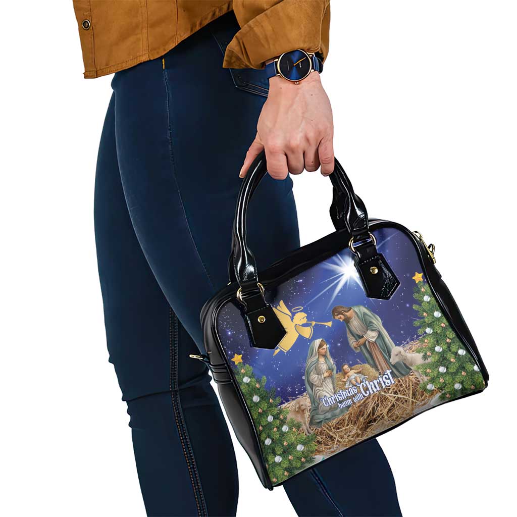 Lithuania Christmas Shoulder Handbag Chistmas Begin With Christ