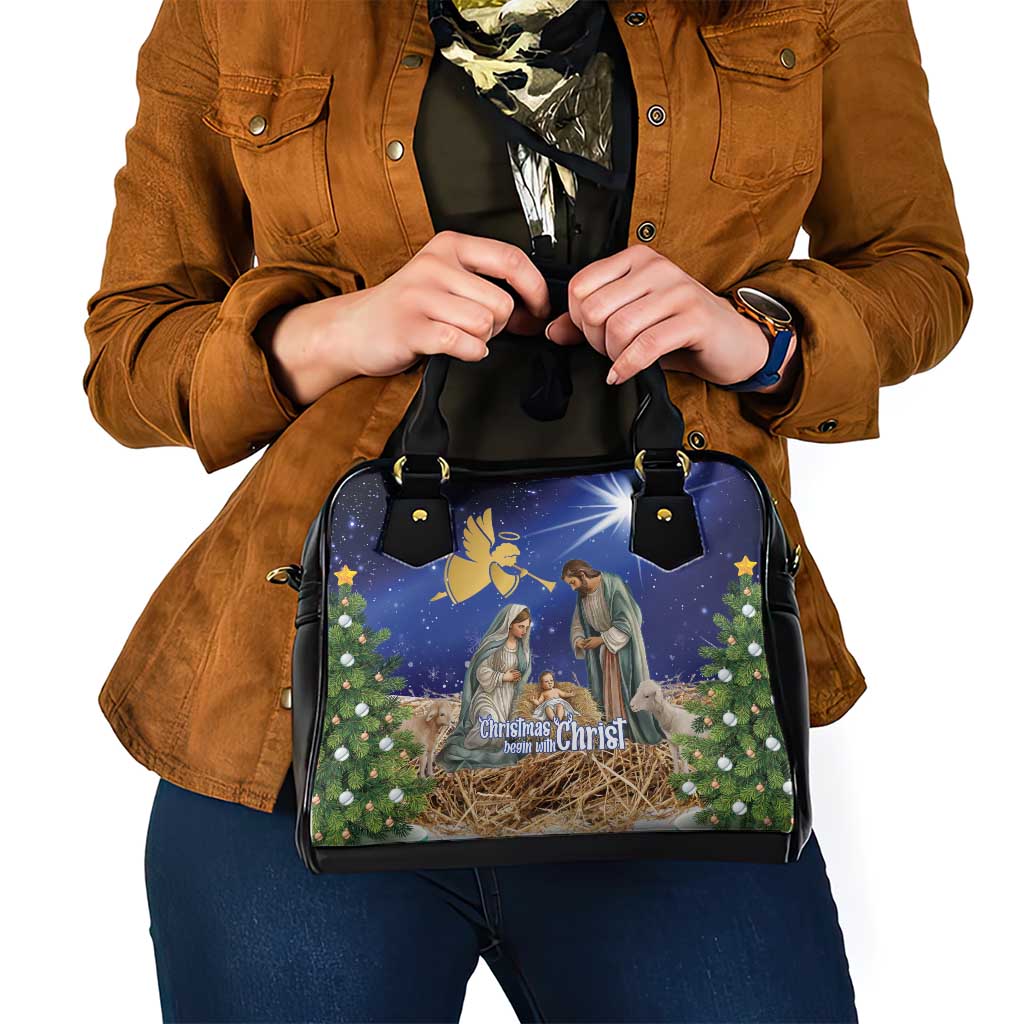 Lithuania Christmas Shoulder Handbag Chistmas Begin With Christ