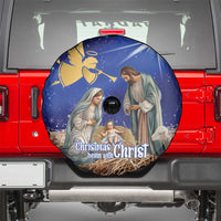 Lithuania Christmas Spare Tire Cover Chistmas Begin With Christ - Wonder Print Shop