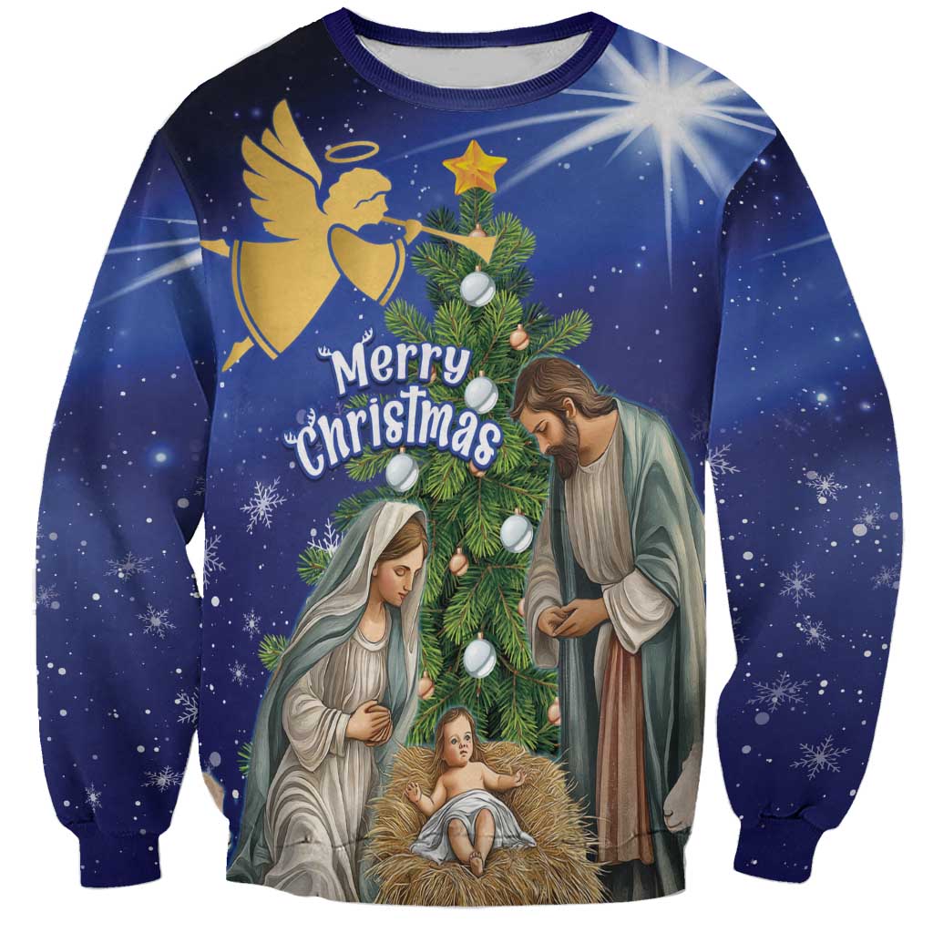 Lithuania Christmas Sweatshirt Chistmas Begin With Christ - Wonder Print Shop