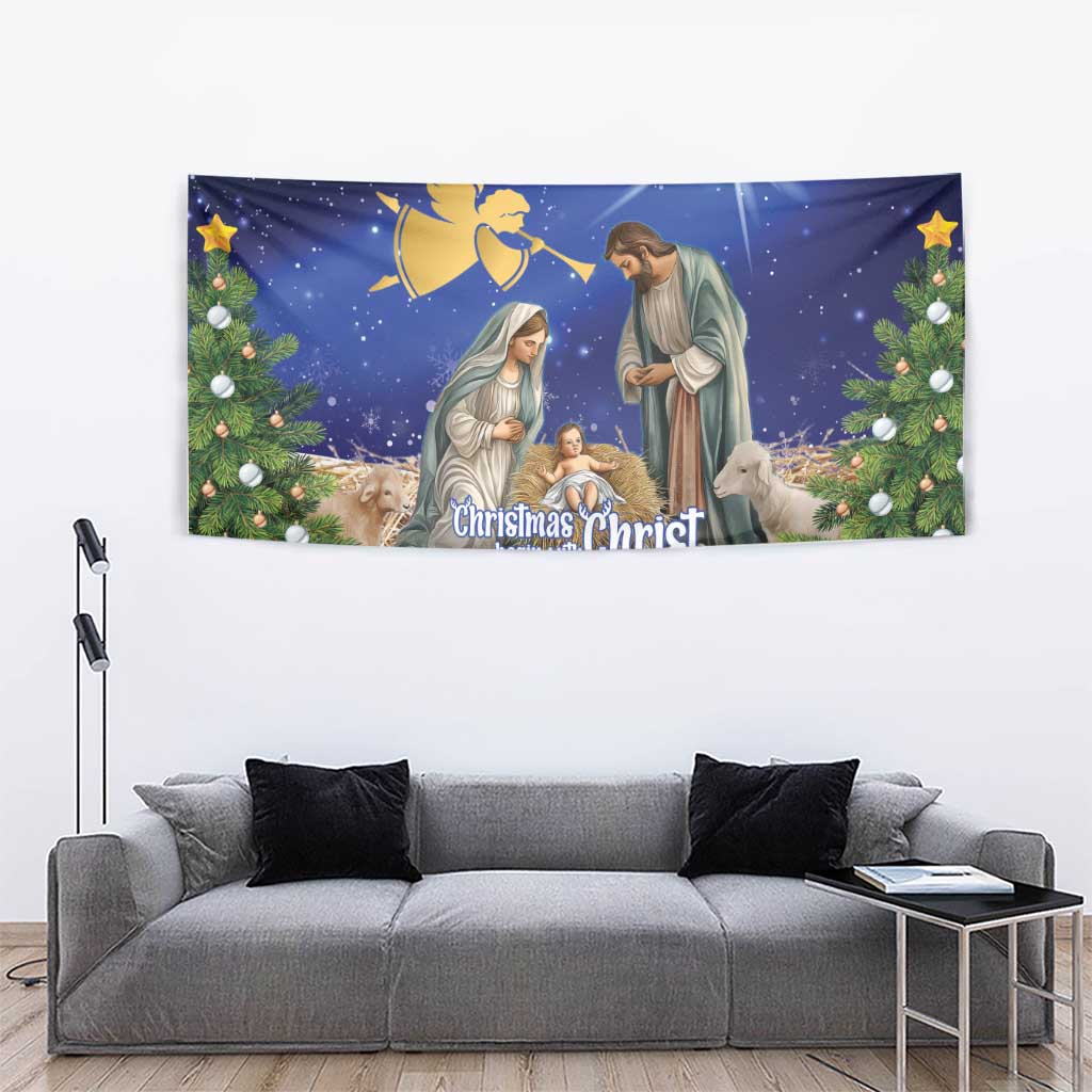 Lithuania Christmas Tapestry Chistmas Begin With Christ - Wonder Print Shop