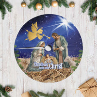 Lithuania Christmas Tree Skirt Chistmas Begin With Christ - Wonder Print Shop