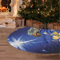 Lithuania Christmas Tree Skirt Chistmas Begin With Christ - Wonder Print Shop