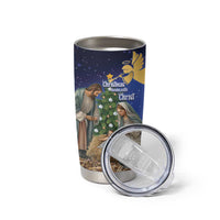 Lithuania Christmas Tumbler Cup Chistmas Begin With Christ - Wonder Print Shop