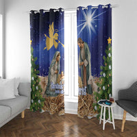 Lithuania Christmas Window Curtain Chistmas Begin With Christ - Wonder Print Shop