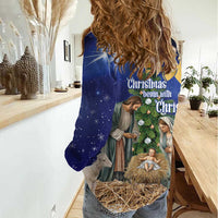 Lithuania Christmas Women Casual Shirt Chistmas Begin With Christ - Wonder Print Shop