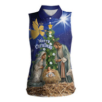 Lithuania Christmas Women Sleeveless Polo Shirt Chistmas Begin With Christ - Wonder Print Shop