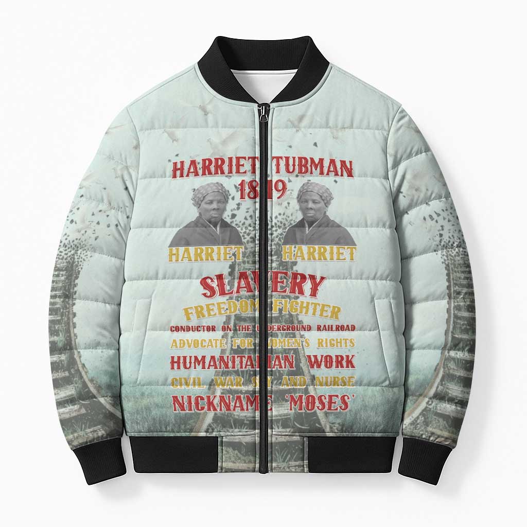Harriet Tubman 1849 Bomber Puffer Jacket Freedom Fighter Legacy - Wonder Print Shop