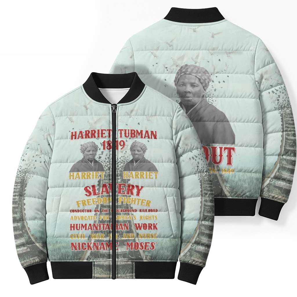 Harriet Tubman 1849 Bomber Puffer Jacket Freedom Fighter Legacy - Wonder Print Shop