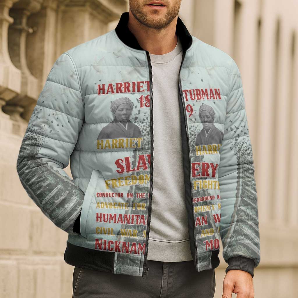 Harriet Tubman 1849 Bomber Puffer Jacket Freedom Fighter Legacy - Wonder Print Shop