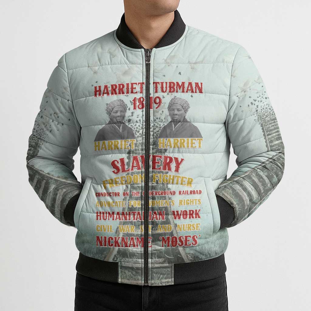 Harriet Tubman 1849 Bomber Puffer Jacket Freedom Fighter Legacy - Wonder Print Shop