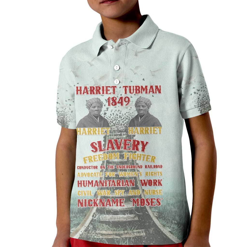 Harriet Tubman 1849 Kid Polo Shirt Freedom Fighter Legacy - Wonder Print Shop