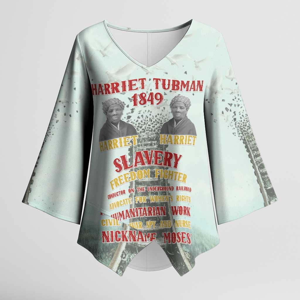 Harriet Tubman 1849 Kimono Sleeve Blouse Freedom Fighter Legacy - Wonder Print Shop