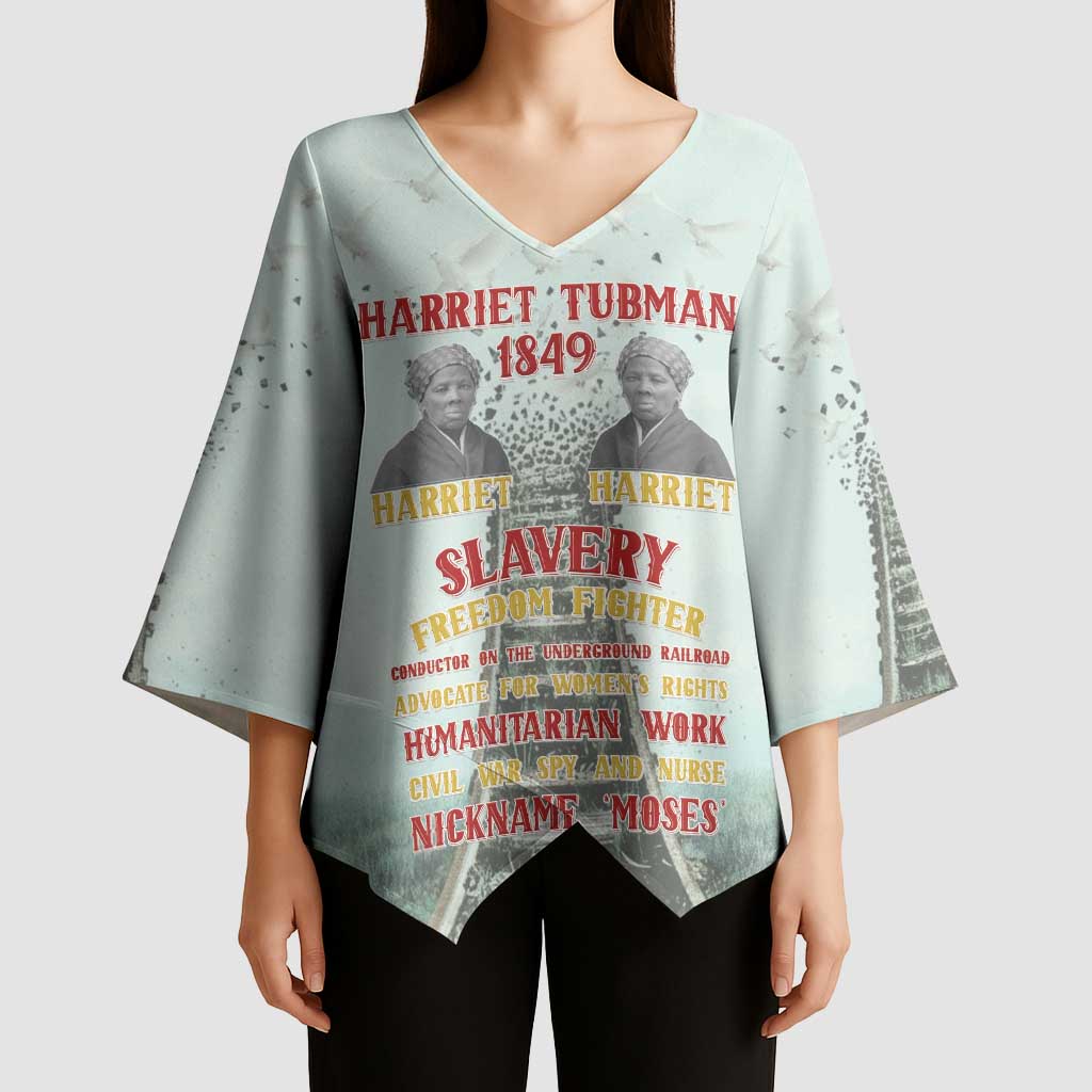 Harriet Tubman 1849 Kimono Sleeve Blouse Freedom Fighter Legacy - Wonder Print Shop