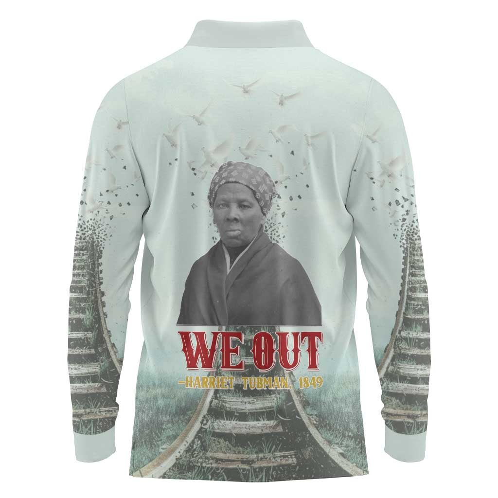 Harriet Tubman 1849 Long Sleeve Polo Shirt Freedom Fighter Legacy - Wonder Print Shop