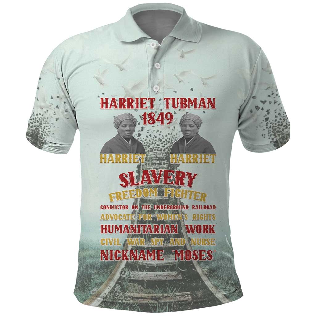 Harriet Tubman 1849 Polo Shirt Freedom Fighter Legacy - Wonder Print Shop