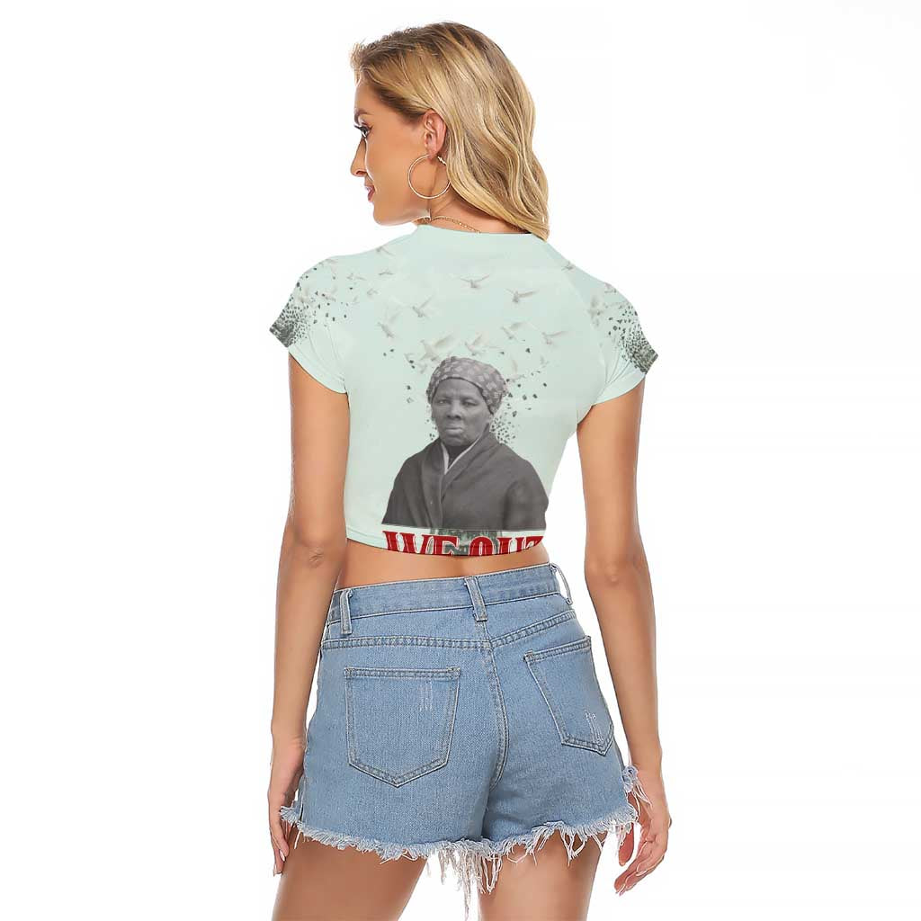 Harriet Tubman 1849 Raglan Cropped T Shirt Freedom Fighter Legacy - Wonder Print Shop