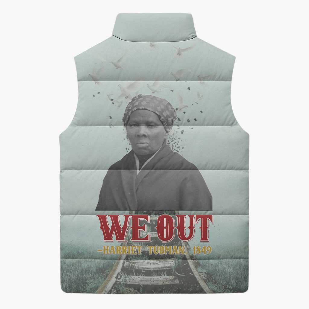 Harriet Tubman 1849 Sleeveless Puffer Jacket Freedom Fighter Legacy - Wonder Print Shop