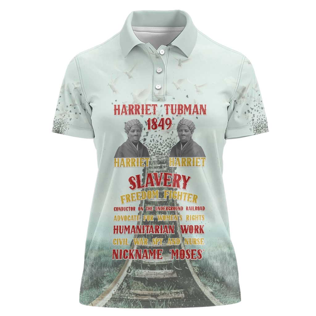 Harriet Tubman 1849 Women Polo Shirt Freedom Fighter Legacy - Wonder Print Shop