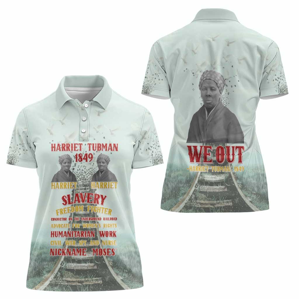 Harriet Tubman 1849 Women Polo Shirt Freedom Fighter Legacy - Wonder Print Shop