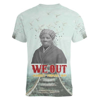 Harriet Tubman 1849 Women V-Neck T-Shirt Freedom Fighter Legacy - Wonder Print Shop