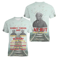 Harriet Tubman 1849 Women V-Neck T-Shirt Freedom Fighter Legacy - Wonder Print Shop