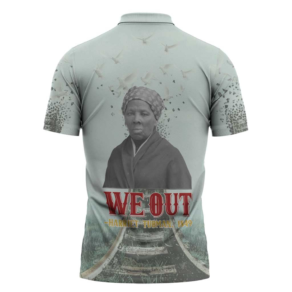 Harriet Tubman 1849 Zipper Polo Shirt Freedom Fighter Legacy - Wonder Print Shop