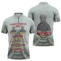 Harriet Tubman 1849 Zipper Polo Shirt Freedom Fighter Legacy - Wonder Print Shop