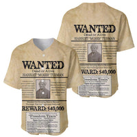 WANTED for Freedom Baseball Jersey Harriet Moses Tubman - Wonder Print Shop