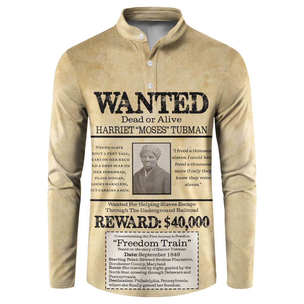WANTED for Freedom Button Sweatshirt Harriet Moses Tubman - Wonder Print Shop